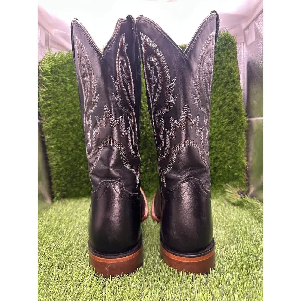 Cody James Westley Stockman BBS5 Western Boot Men's 10.5D Black Leather Cowboy